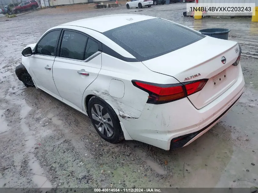 2019 Nissan Altima 2.5 S VIN: 1N4BL4BVXKC203243 Lot: 40814584