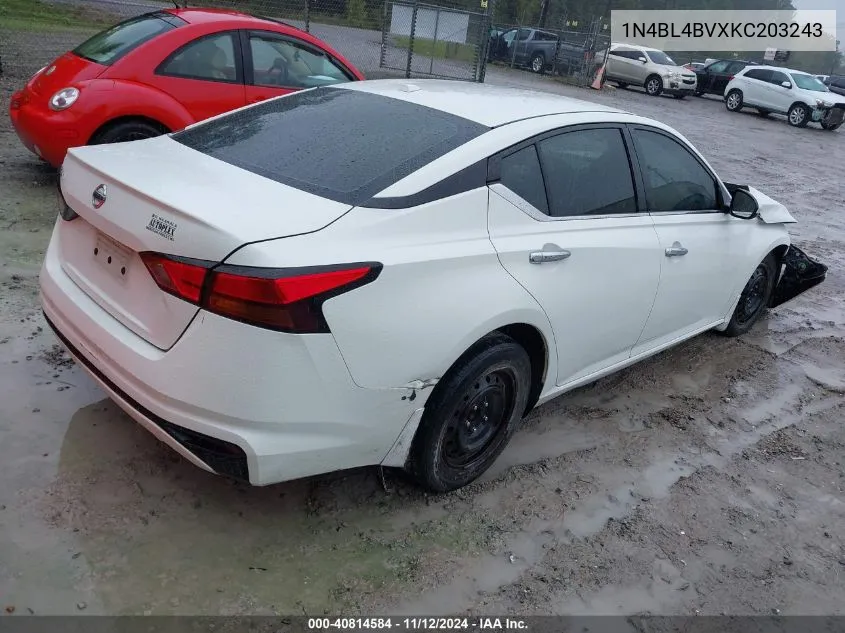 2019 Nissan Altima 2.5 S VIN: 1N4BL4BVXKC203243 Lot: 40814584