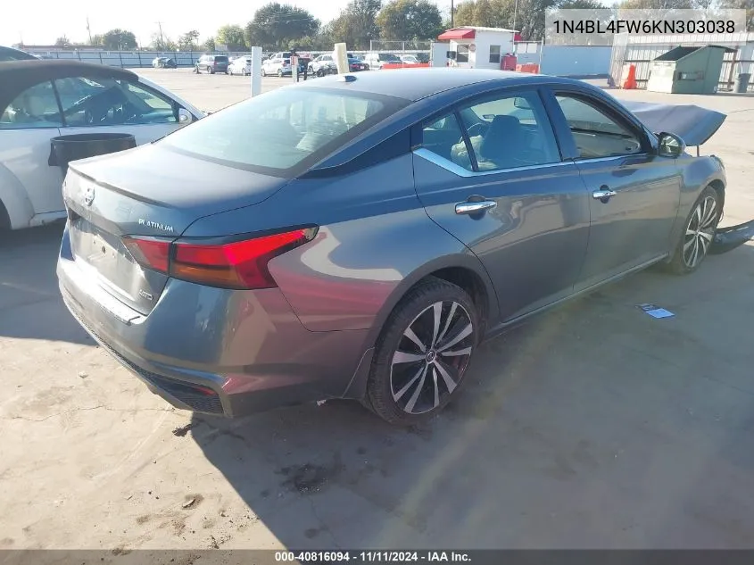 2019 Nissan Altima 2.5 Platinum VIN: 1N4BL4FW6KN303038 Lot: 40816094