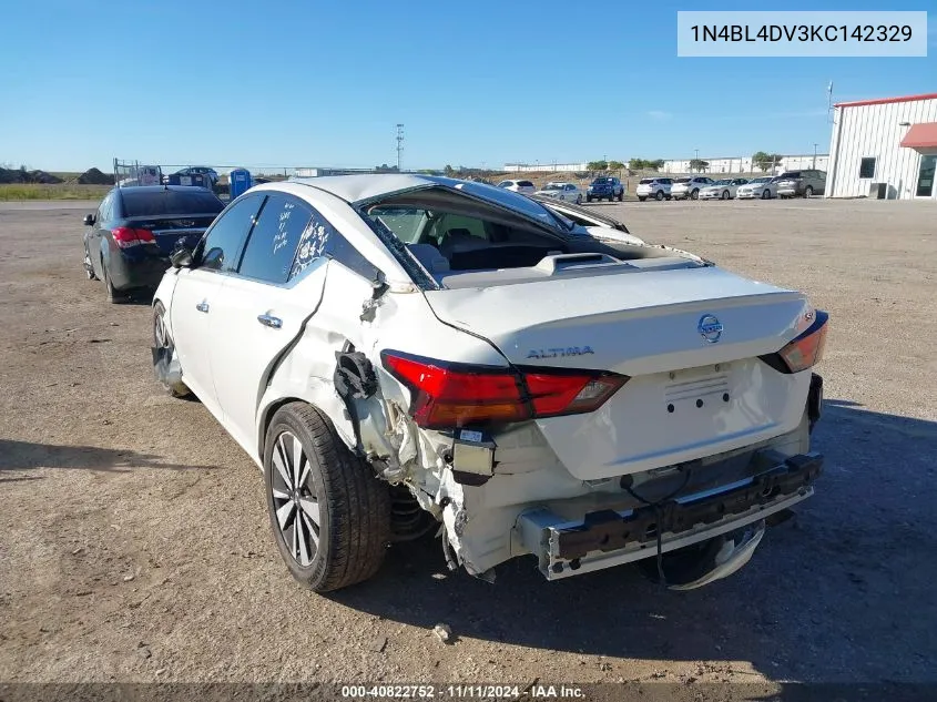 2019 Nissan Altima 2.5 Sv VIN: 1N4BL4DV3KC142329 Lot: 40822752