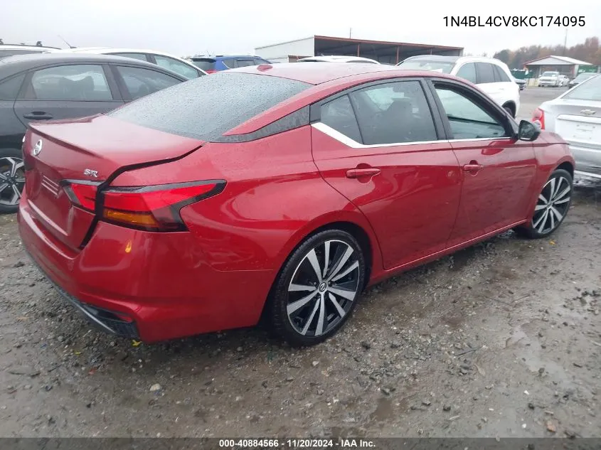 2019 Nissan Altima 2.5 Sr VIN: 1N4BL4CV8KC174095 Lot: 40884566