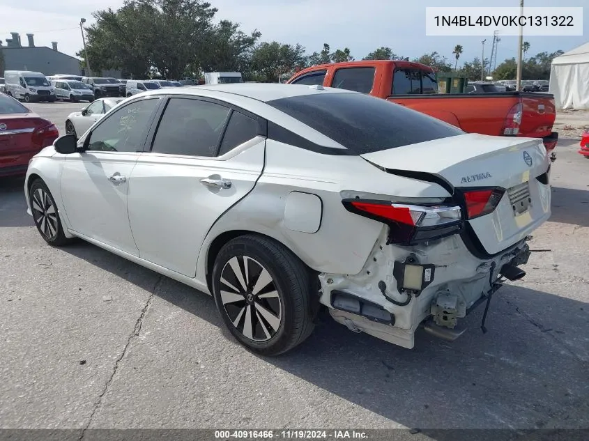 2019 Nissan Altima 2.5 Sv VIN: 1N4BL4DV0KC131322 Lot: 40916466