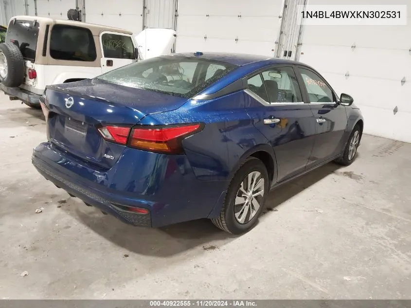 2019 Nissan Altima 2.5 S VIN: 1N4BL4BWXKN302531 Lot: 40922555