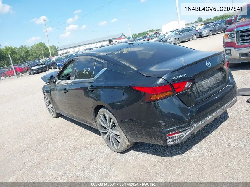 2020 Nissan Altima Sr Fwd VIN: 1N4BL4CV6LC207841 Lot: 39343531