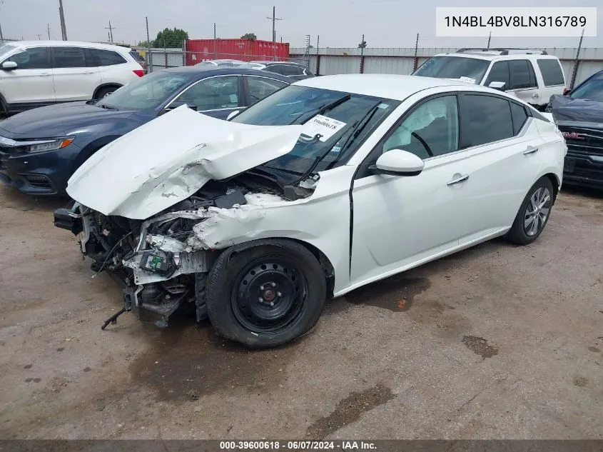 2020 Nissan Altima S Fwd VIN: 1N4BL4BV8LN316789 Lot: 39600618