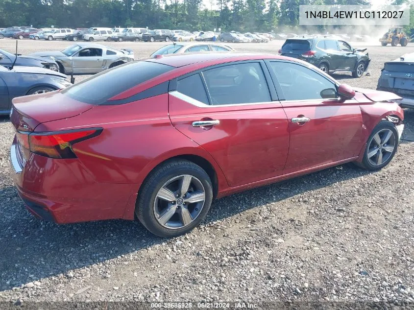 2020 Nissan Altima Sl Intelligent Awd VIN: 1N4BL4EW1LC112027 Lot: 39685925