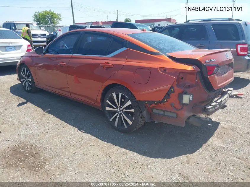 2020 Nissan Altima Sr Fwd VIN: 1N4BL4CV7LC131191 Lot: 39707105