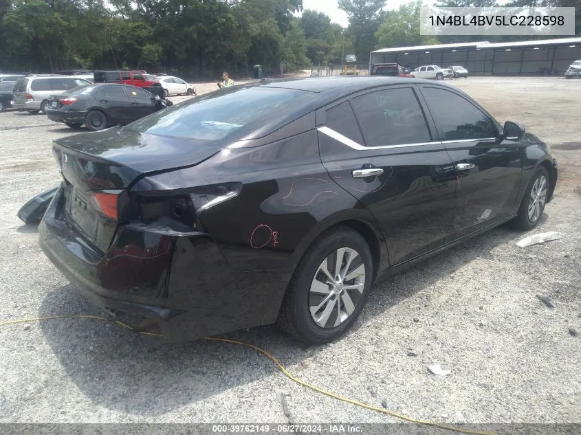 2020 Nissan Altima S Fwd VIN: 1N4BL4BV5LC228598 Lot: 39762149