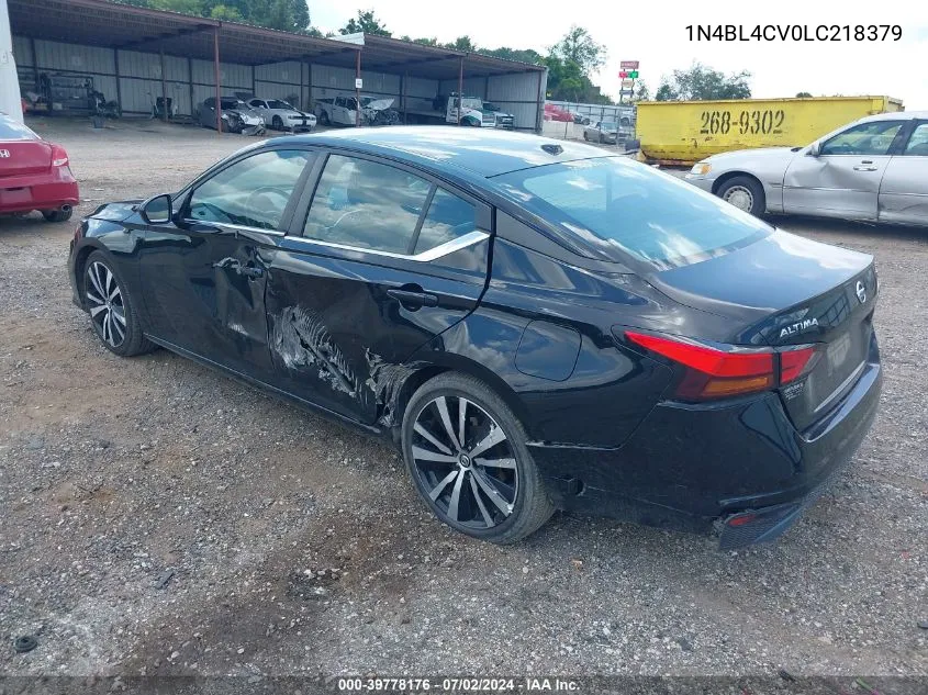 1N4BL4CV0LC218379 2020 Nissan Altima Sr Fwd