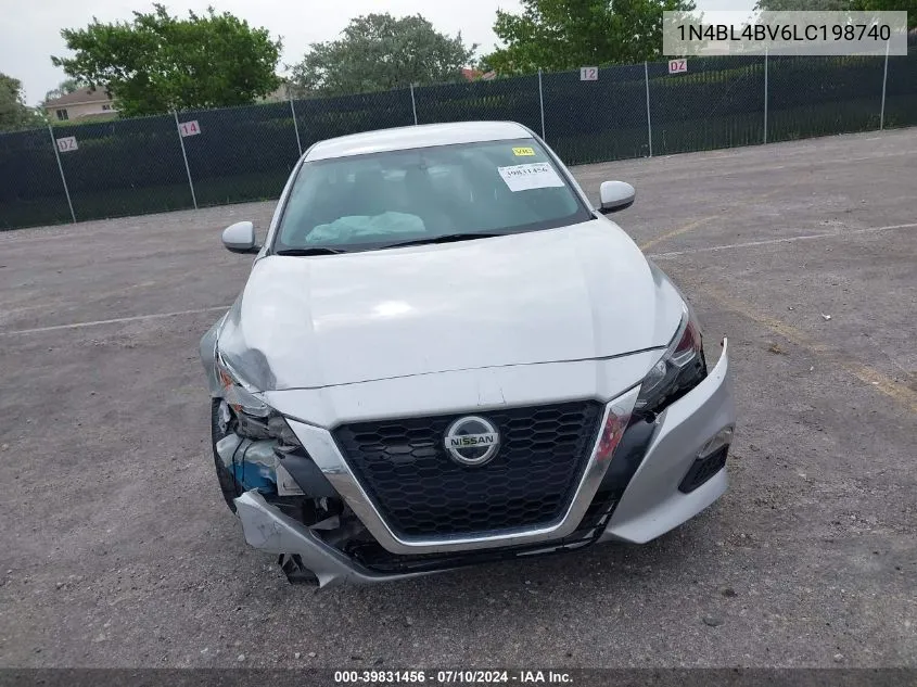 2020 Nissan Altima S Fwd VIN: 1N4BL4BV6LC198740 Lot: 39831456