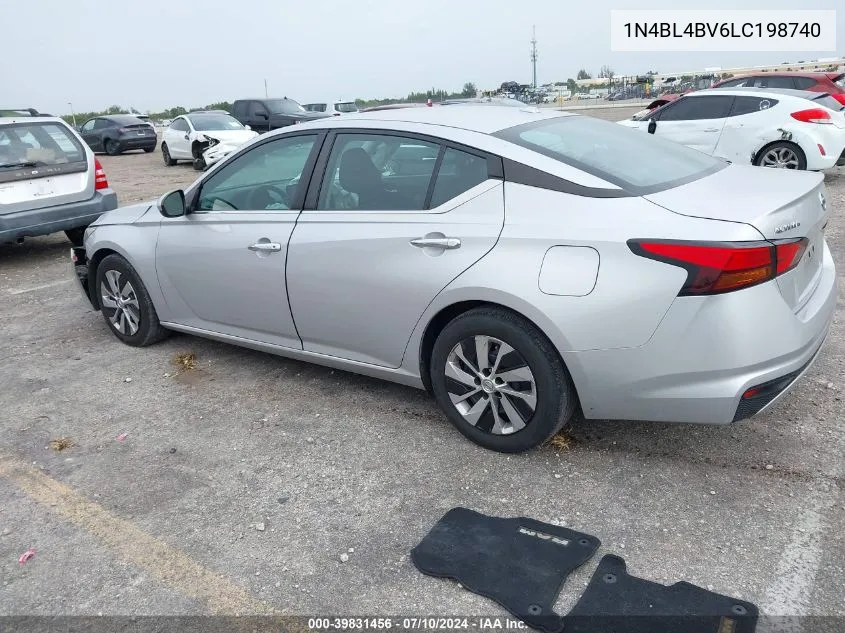 2020 Nissan Altima S Fwd VIN: 1N4BL4BV6LC198740 Lot: 39831456