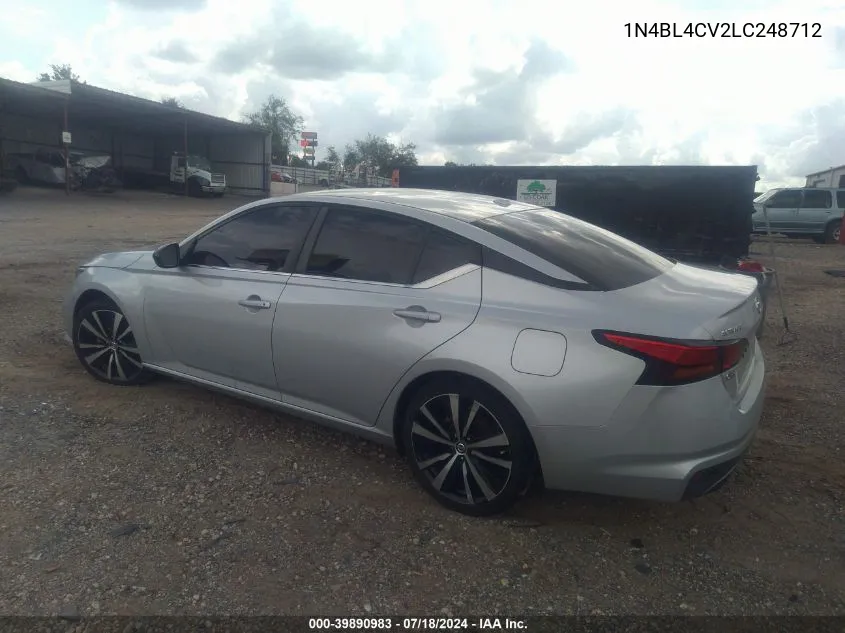 2020 Nissan Altima Sr Fwd VIN: 1N4BL4CV2LC248712 Lot: 39890983