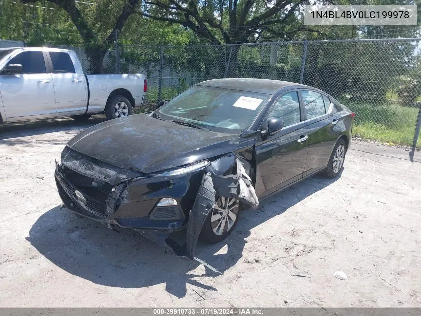 2020 Nissan Altima S Fwd VIN: 1N4BL4BV0LC199978 Lot: 39910733