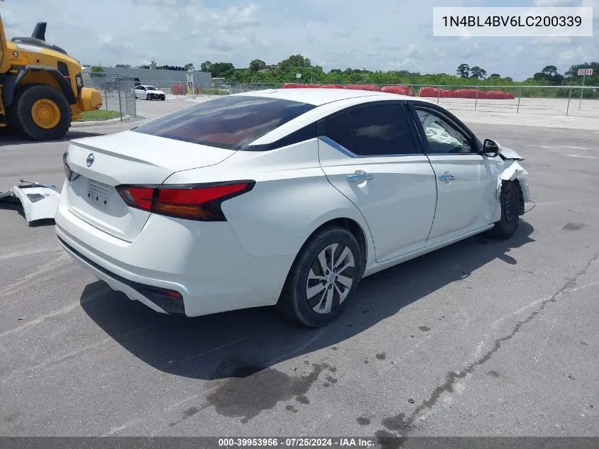 2020 Nissan Altima S Fwd VIN: 1N4BL4BV6LC200339 Lot: 39953956