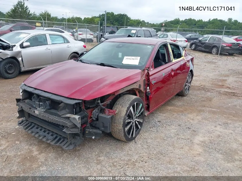 2020 Nissan Altima Sr Fwd VIN: 1N4BL4CV1LC171041 Lot: 39969019