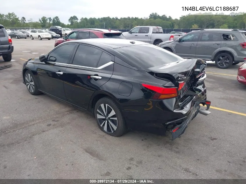 2020 Nissan Altima Sl Fwd VIN: 1N4BL4EV6LC188687 Lot: 39972134