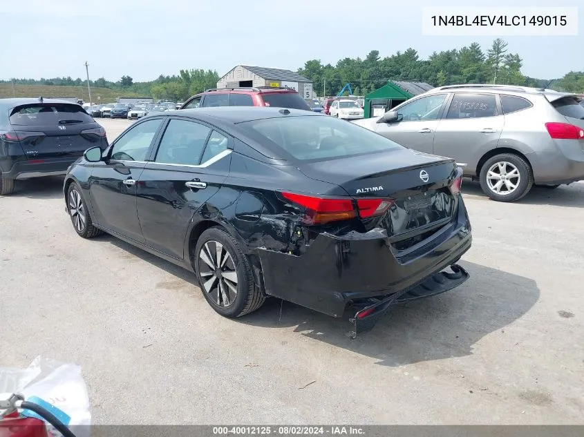 2020 Nissan Altima Sl Fwd VIN: 1N4BL4EV4LC149015 Lot: 40012125