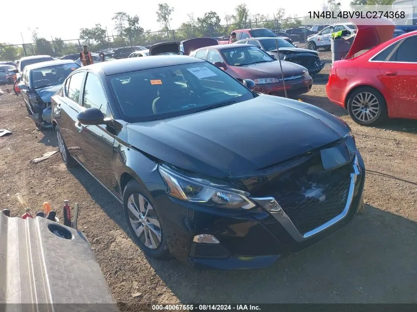 2020 Nissan Altima S Fwd VIN: 1N4BL4BV9LC274368 Lot: 40067555