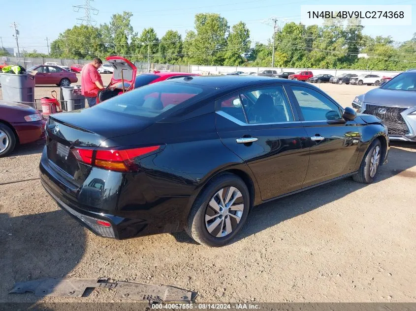 2020 Nissan Altima S Fwd VIN: 1N4BL4BV9LC274368 Lot: 40067555