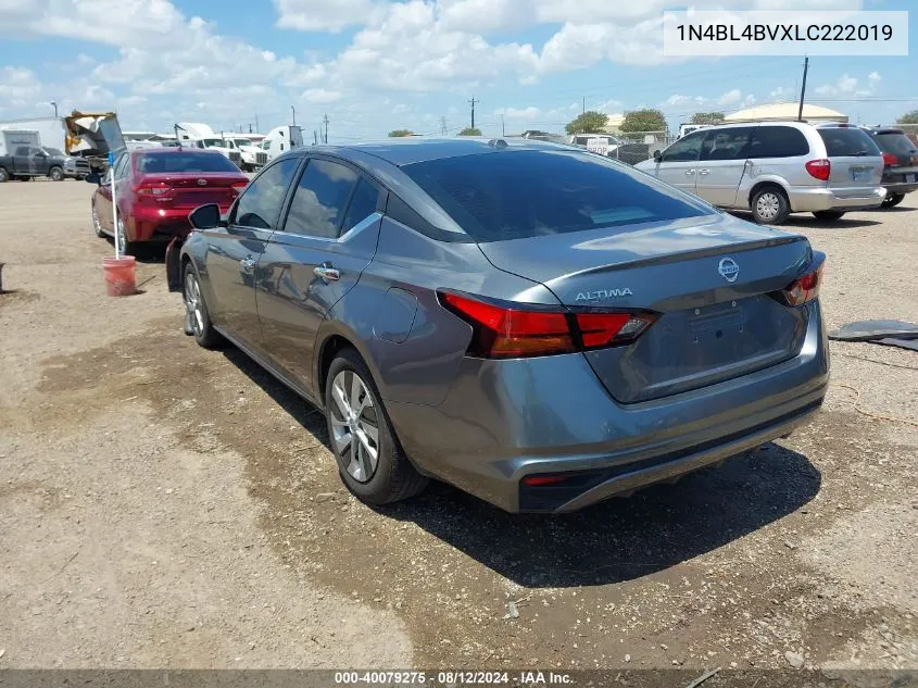 2020 Nissan Altima S Fwd VIN: 1N4BL4BVXLC222019 Lot: 40079275