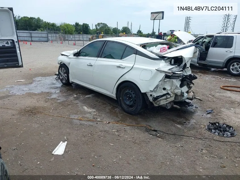 2020 Nissan Altima S Fwd VIN: 1N4BL4BV7LC204111 Lot: 40089738