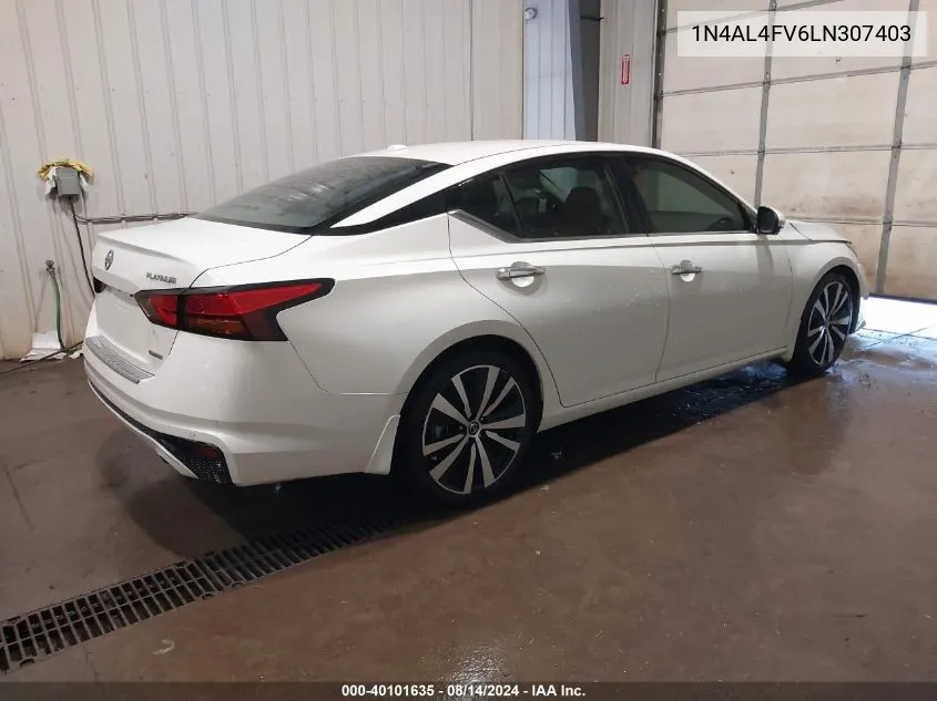 2020 Nissan Altima Platinum Vc-Turbo Fwd VIN: 1N4AL4FV6LN307403 Lot: 40101635