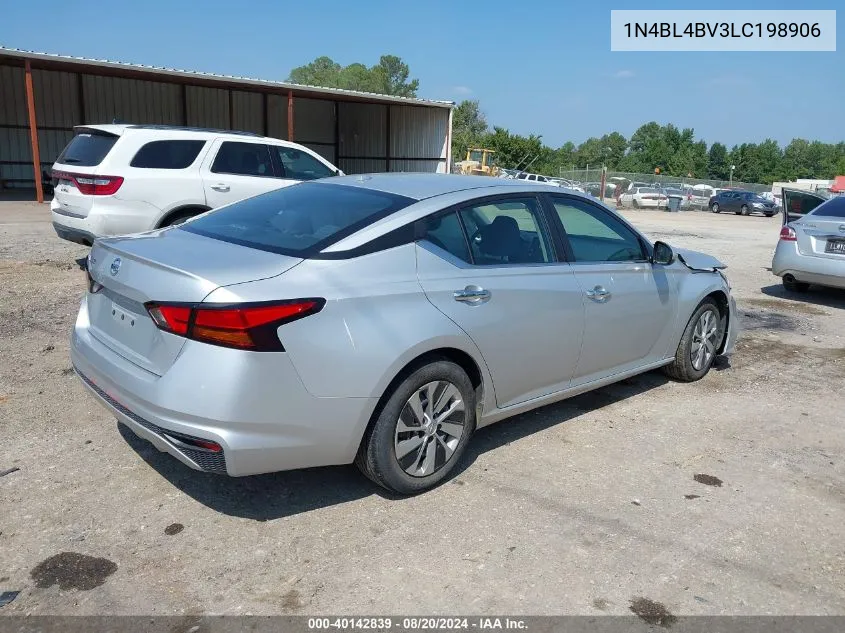 2020 Nissan Altima S Fwd VIN: 1N4BL4BV3LC198906 Lot: 40142839