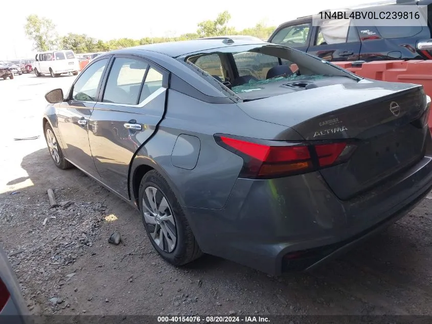 2020 Nissan Altima S Fwd VIN: 1N4BL4BV0LC239816 Lot: 40154076