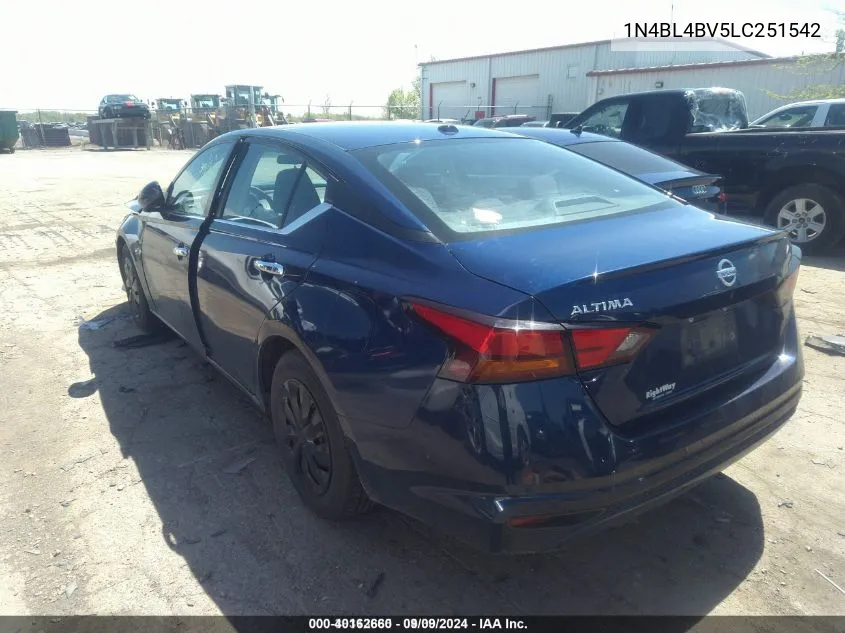 2020 Nissan Altima S Fwd VIN: 1N4BL4BV5LC251542 Lot: 40162660