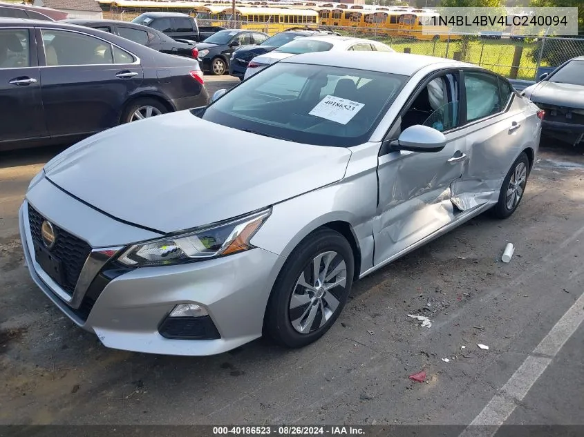 2020 Nissan Altima S Fwd VIN: 1N4BL4BV4LC240094 Lot: 40186523