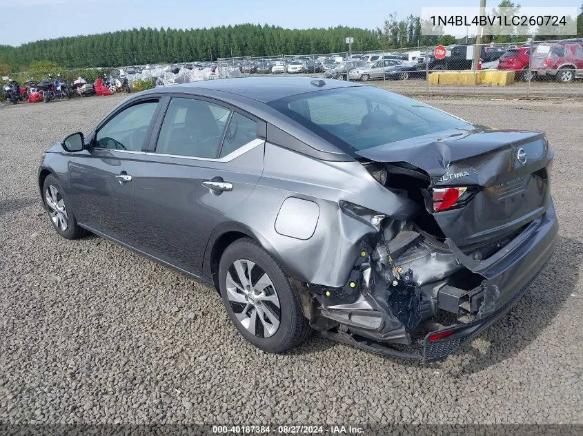 2020 Nissan Altima S Fwd VIN: 1N4BL4BV1LC260724 Lot: 40187384