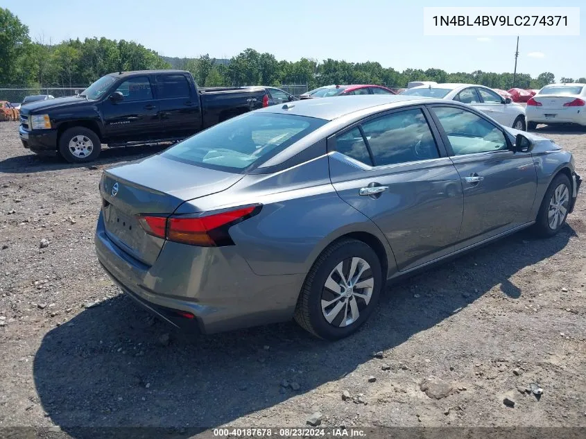 2020 Nissan Altima S Fwd VIN: 1N4BL4BV9LC274371 Lot: 40187678