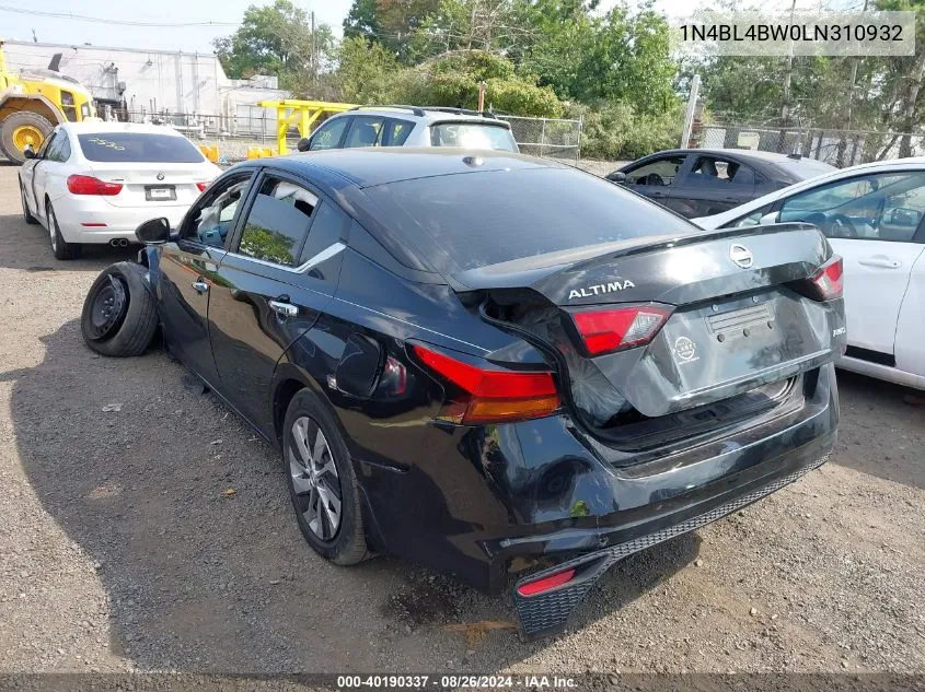 2020 Nissan Altima S Intelligent Awd VIN: 1N4BL4BW0LN310932 Lot: 40190337