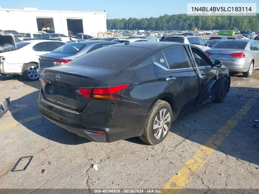 2020 Nissan Altima S Fwd VIN: 1N4BL4BV5LC183114 Lot: 40196528