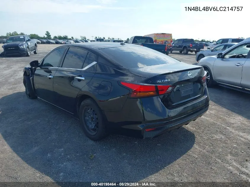 2020 Nissan Altima S Fwd VIN: 1N4BL4BV6LC214757 Lot: 40198464