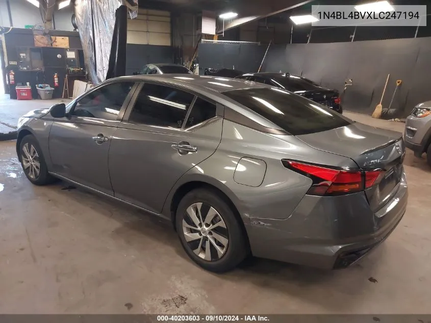 2020 Nissan Altima S Fwd VIN: 1N4BL4BVXLC247194 Lot: 40203603