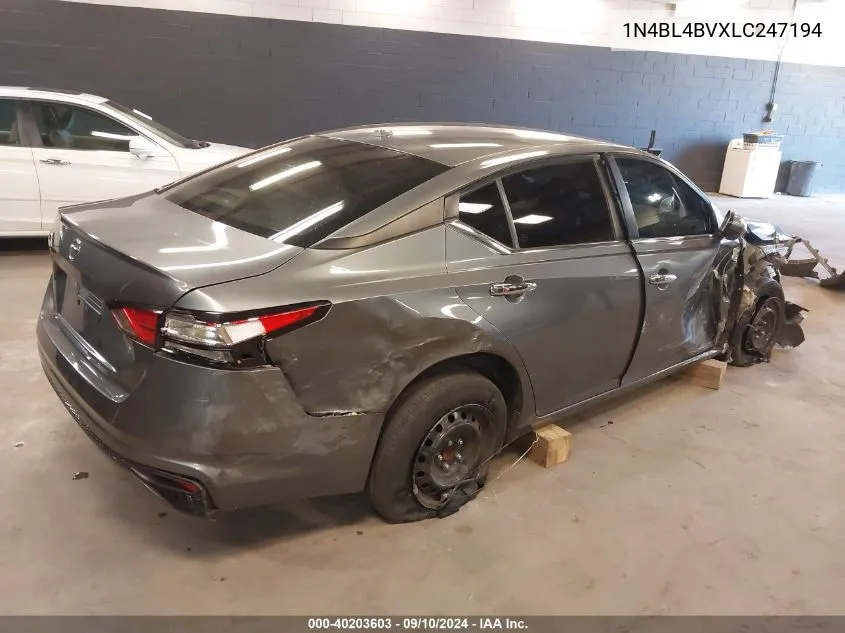 2020 Nissan Altima S Fwd VIN: 1N4BL4BVXLC247194 Lot: 40203603