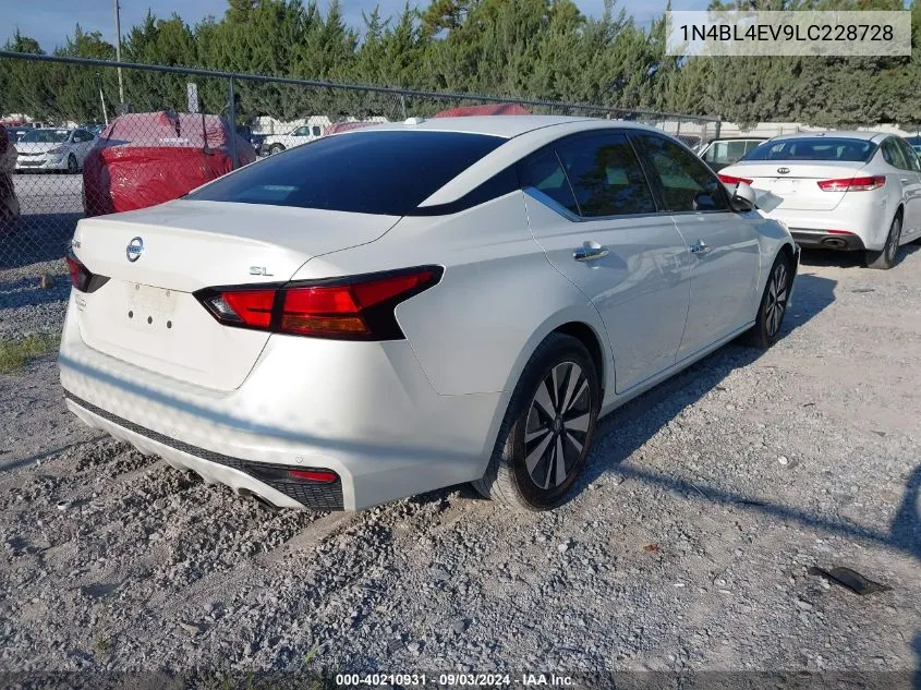 2020 Nissan Altima Sl Fwd VIN: 1N4BL4EV9LC228728 Lot: 40210931