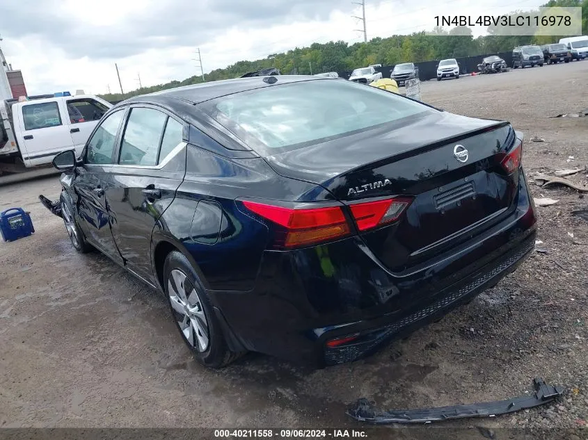 2020 Nissan Altima S Fwd VIN: 1N4BL4BV3LC116978 Lot: 40211558