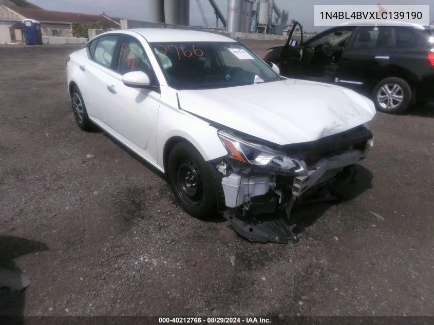 2020 Nissan Altima S Fwd VIN: 1N4BL4BVXLC139190 Lot: 40212766