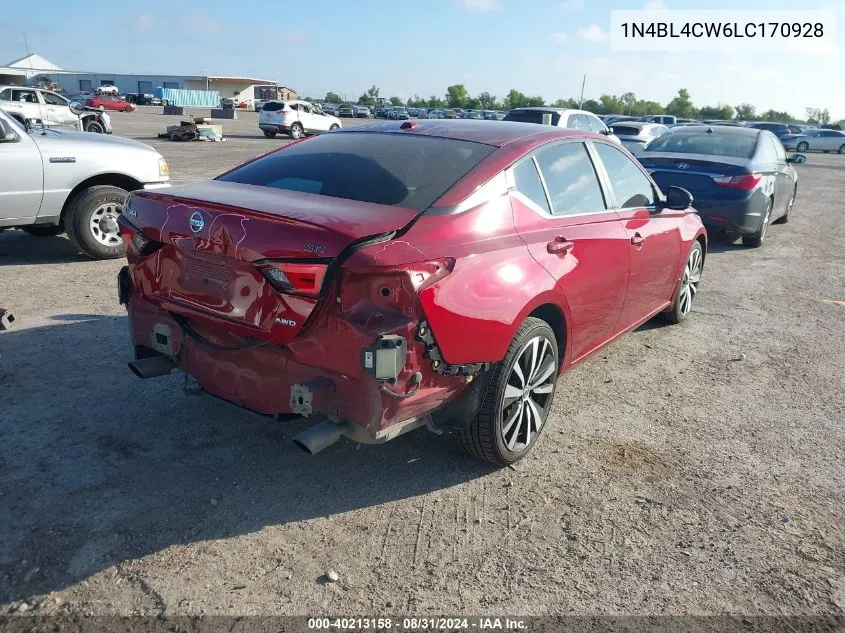 2020 Nissan Altima Sr Intelligent Awd VIN: 1N4BL4CW6LC170928 Lot: 40213158