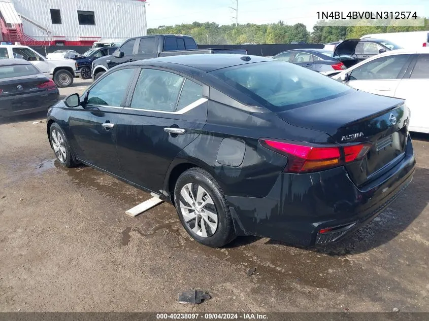 2020 Nissan Altima S Fwd VIN: 1N4BL4BV0LN312574 Lot: 40238097