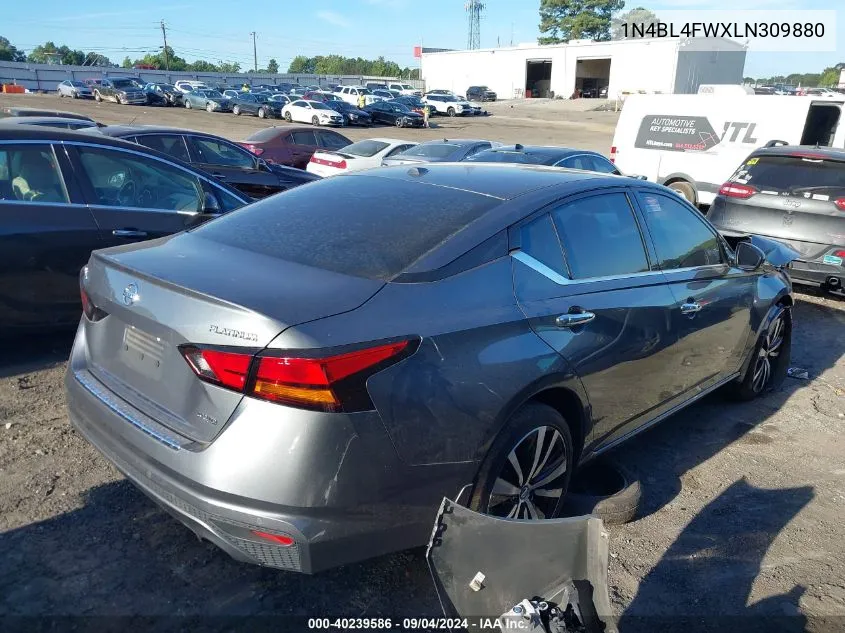 2020 Nissan Altima Platinum VIN: 1N4BL4FWXLN309880 Lot: 40239586