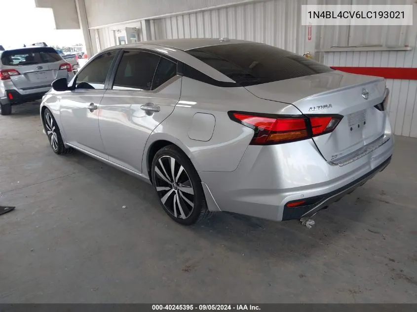 2020 Nissan Altima Sr VIN: 1N4BL4CV6LC193021 Lot: 40245395