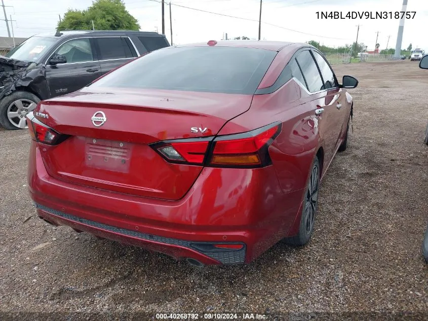 2020 Nissan Altima Sv VIN: 1N4BL4DV9LN318757 Lot: 40268792