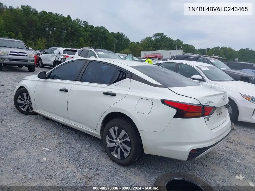 1N4BL4BV6LC243465 2020 Nissan Altima S Fwd