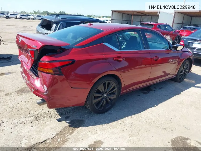 2020 Nissan Altima Sr VIN: 1N4BL4CV8LC229940 Lot: 40297676