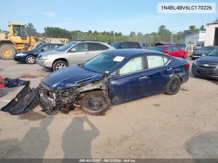 2020 Nissan Altima S VIN: 1N4BL4BV6LC170226 Lot: 40315357