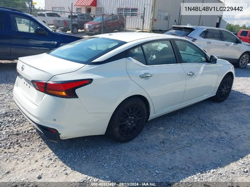 2020 Nissan Altima S Fwd VIN: 1N4BL4BV1LC229442 Lot: 40323497