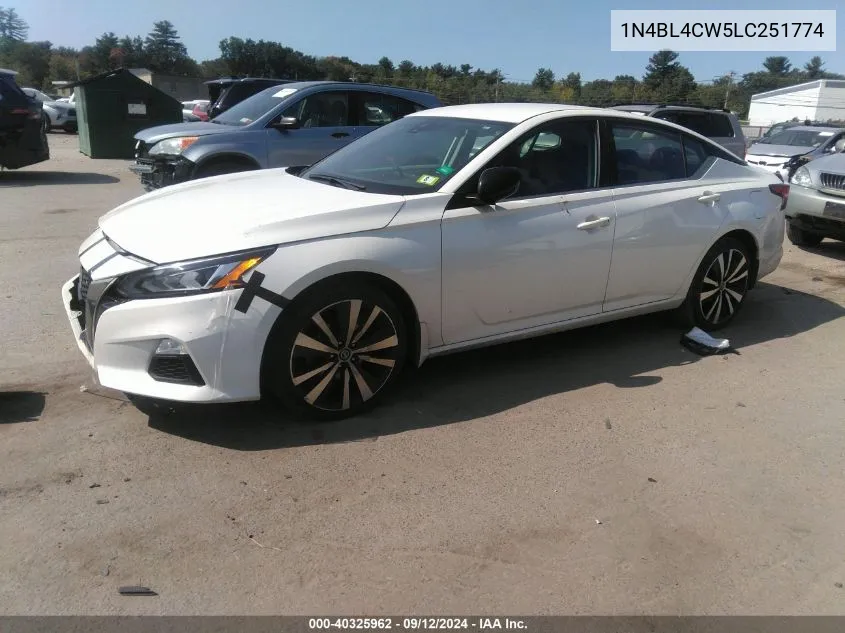 2020 Nissan Altima Sr Intelligent Awd VIN: 1N4BL4CW5LC251774 Lot: 40325962